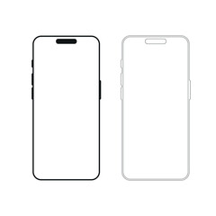 Smartphone screen template. Mobile phone eps 10 vector illustration. Phone mockup sample image