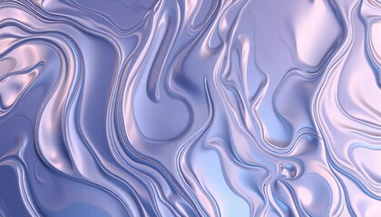 Abstract Liquid Metal Swirls Lavender and Silver Hues