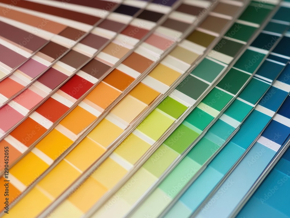 Leinwandbilder Vibrant Color Swatch Array on Sleek Surface Tools of Precision in Modern Design Elevating Creative Industries with Accurate Selection for Enhanced Commercial Appeal