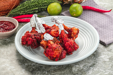 Indian cuisine - Red Chicken lolypops