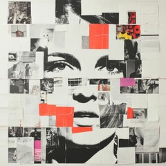 Fototapeta premium Collage Portrait Woman Urban Style