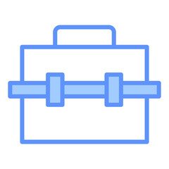 Obraz premium Toolbox Outline Blue Color Icon