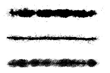 Grunge spot. Abstract the trace of the ink. A smear of black paint with a dry brush