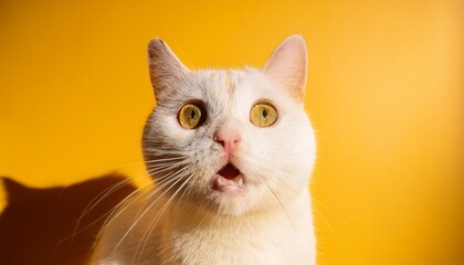 Fototapeta premium 驚いた猫