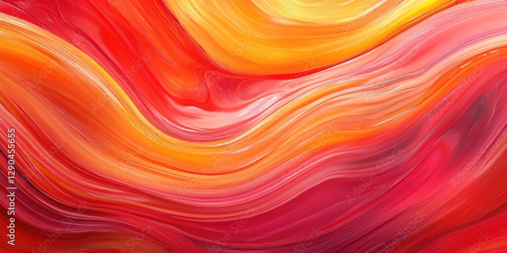 Poster vibrant swirl of orange, red, and pink hues blending harmoniously across the canvas creating a fluid