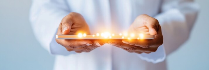 Innovative Healthcare Collaboration Digital Tablet in Diverse Medical Teams Workspace - Enhancing Patient Care through Tech Synergy and Professional Engagement