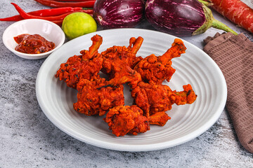 Indian cuisine - spicy Chicken lollipop