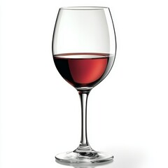 Red Wine Glass Studio Photography, Minimalist Composition, Crystal Clear Glass, Red Wine, Beverage. Wine Photography, Product Photography