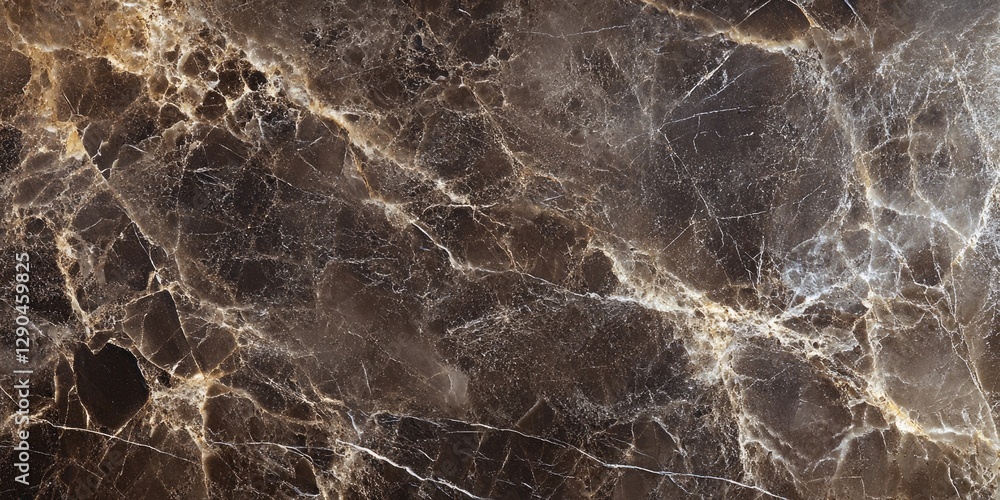 Aufkleber abstract brown marble texture with golden veining highlights, featuring intricate patterns and a glo