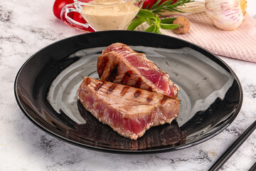 Delicous grilled tuna dish steak