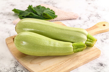 Raw frsh ripe zucchini vegetable