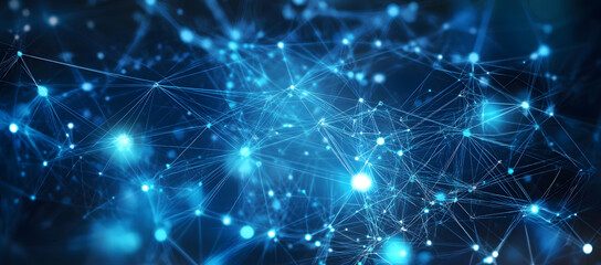 Abstract Network Background , Abstract Futuristic Exploding Pixel Neon Blue Glowing Pattern Connection Communication 5G Energy Network Computer Smart City Internet Technology Background 