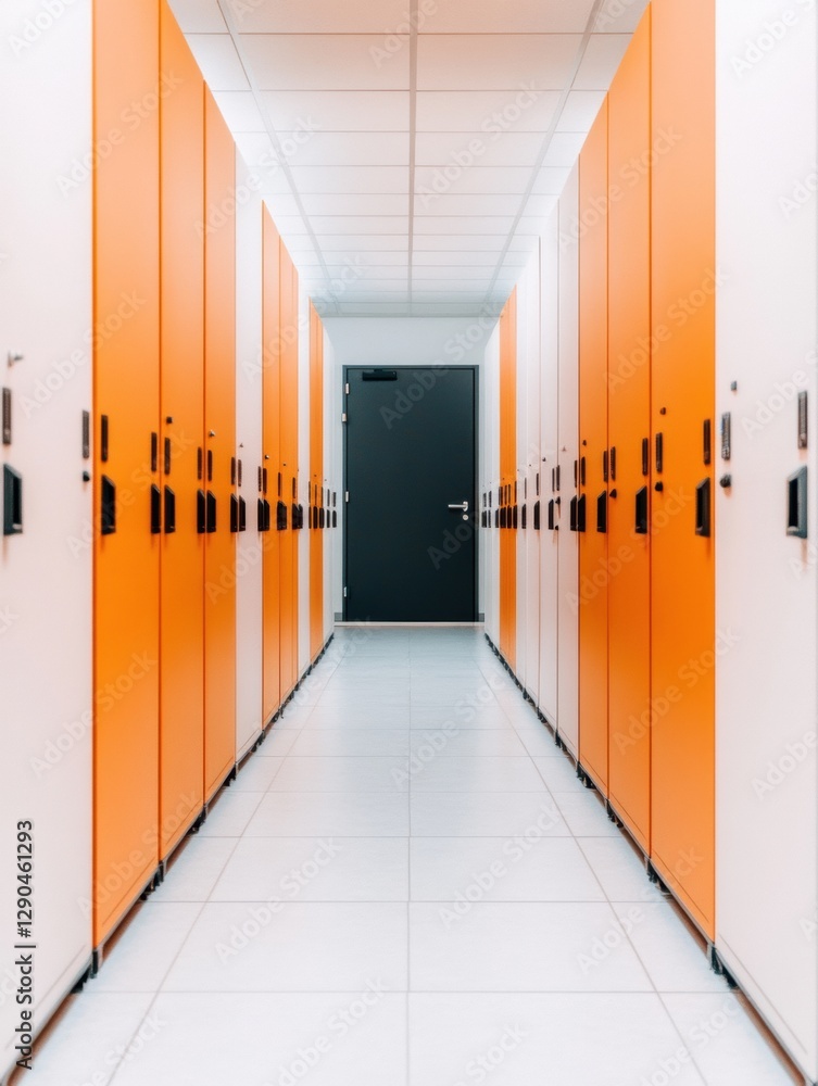 Aufkleber Vibrant Data Center Aesthetic Symmetric Server Rack Row with Modern Cooling Systems - Tech Innovation Infrastructure for Enhanced Enterprise Processing Capabilities