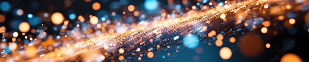 Leinwandbilder Futuristic Data Flow Visualization Interconnected Nodes and Vibrant Light Streams in Space - Cutting-edge Digital Infrastructure for Tech and Business Innovation