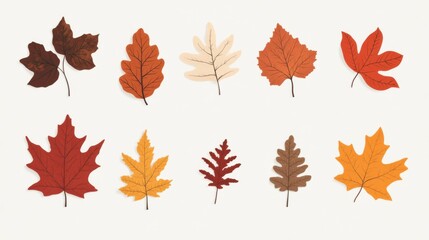 Fototapeta premium Autumn Leaves Collection