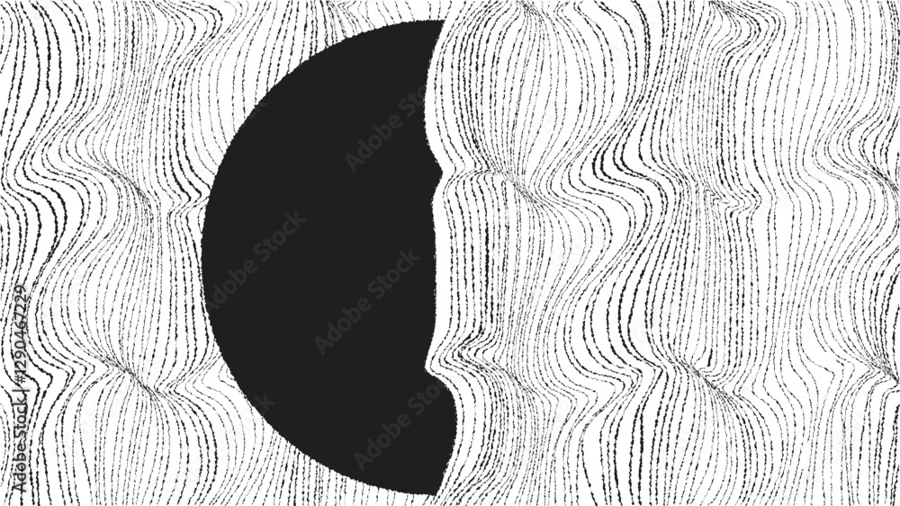 Poster decorative swirl of line. roughen curved lines .abstract flow linear fluid shapes .curly design elem