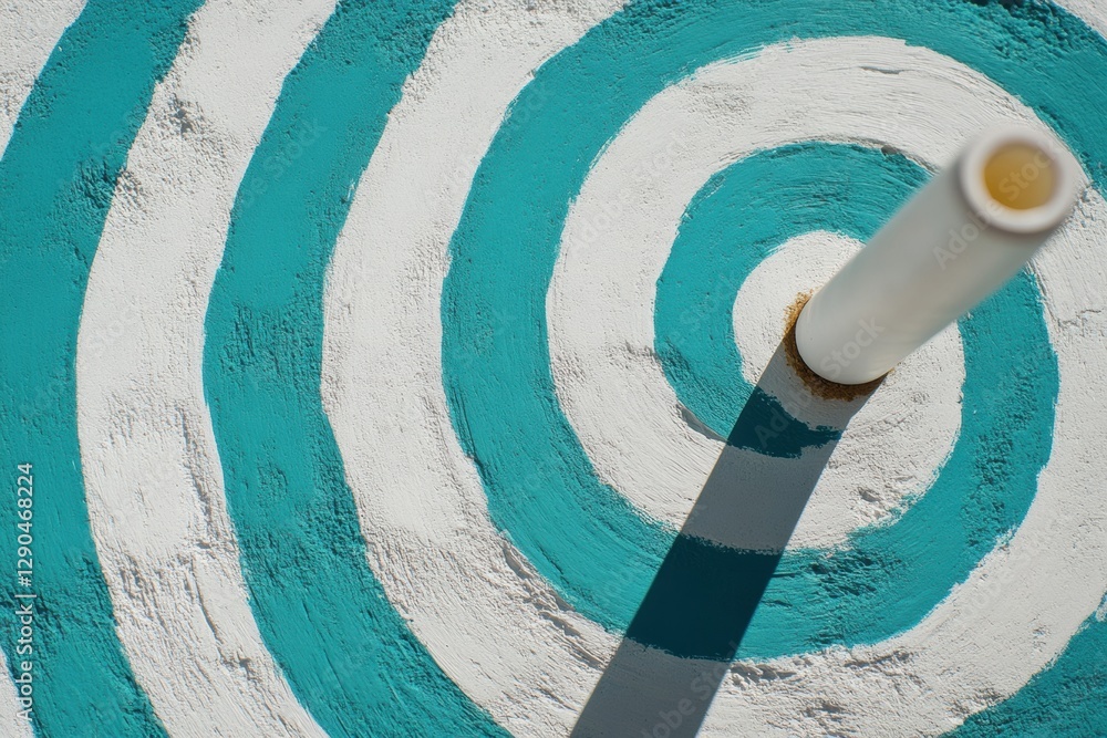 Poster Minimalist Precision Marketing Contemporary Single Dart on Concentric Circles - Strategic Business Visualization and Effective Targeted Advertising in Modern Marketspaces