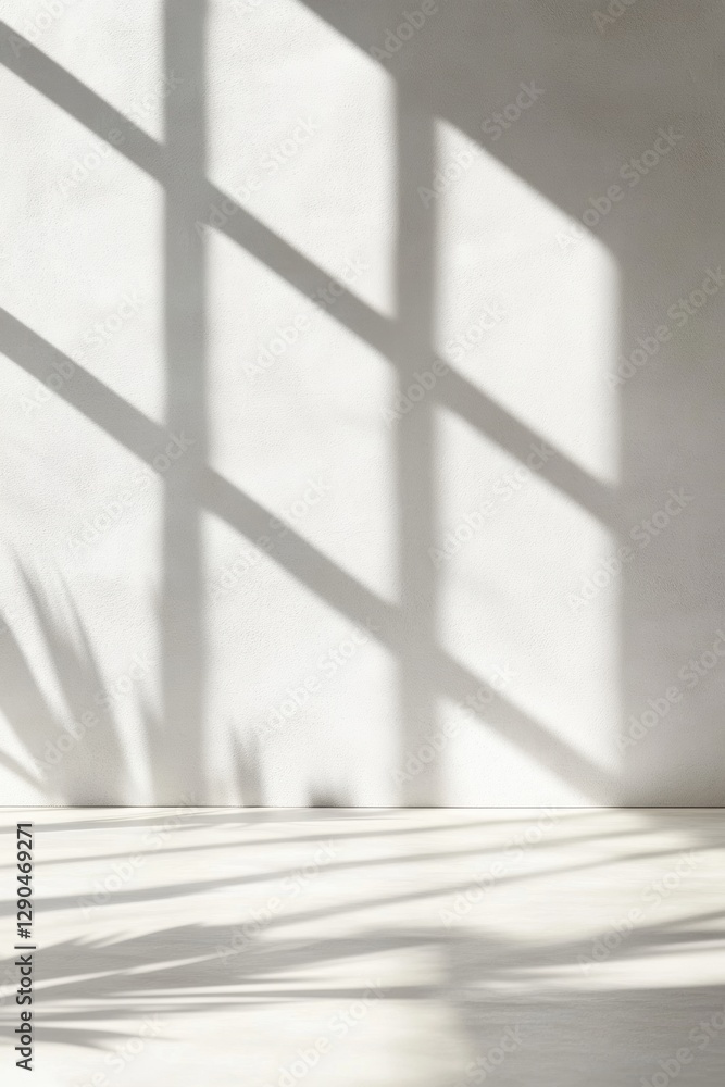 Aufkleber ultramodern minimalist office wall with subtle brushed gray concrete texture for futuristic digital 