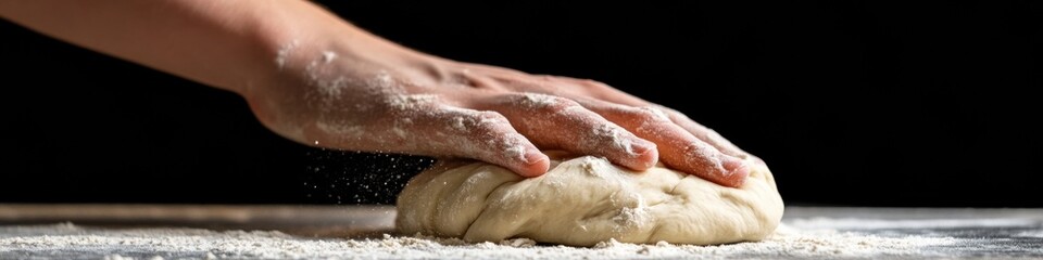 Artisan Dough Craftsmanship Precise Handwork on Stainless Steel for Premium Bakery Production - Elevating Culinary Techniques and Food Service Quality