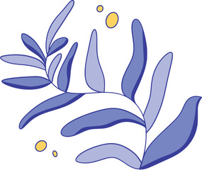 Obraz premium Leafs Plants Neutral Illustration