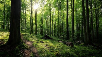 Fototapeta premium Sustainable Forest Management Reducing Wildfire Risk through Responsible Practices