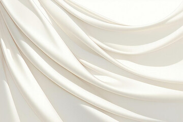 優雅に揺れる純白のシルクの流れ
