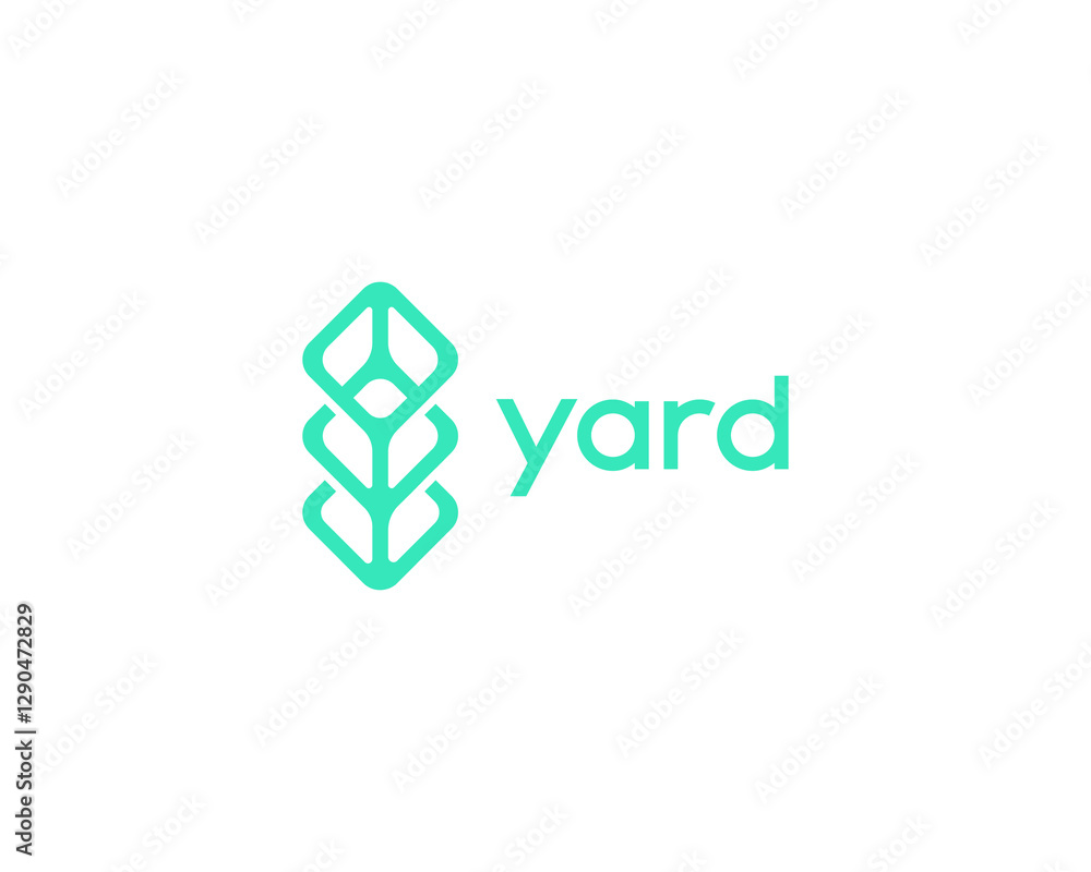 Poster abstract leaf tree flower logotype. universal data centre icon. technology science sign. illustratio