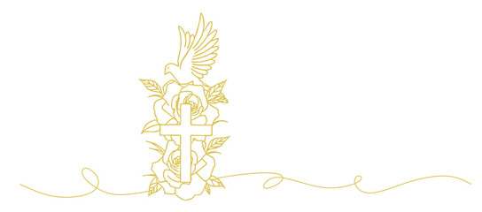 One continuous drawn single line art doodle Easter  bunny  bunny one line. Vector illustration. Easter eggs for Easter holiday. Isolated image of hand drawn outline on white background.