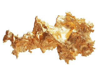 Fototapeta premium A Stunning Gold Nugget Close-Up Photography: Nature's Golden Treasure, Raw Gold Specimen