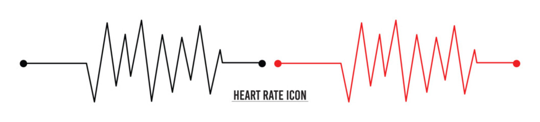 Heart rate icons vector. Pulse, heart rhythm, heartbeat line icon on white background. Vector illustration Heart rate icons vector. Pulse, heart rhythm, heartbeat icon on white background in eps 10.