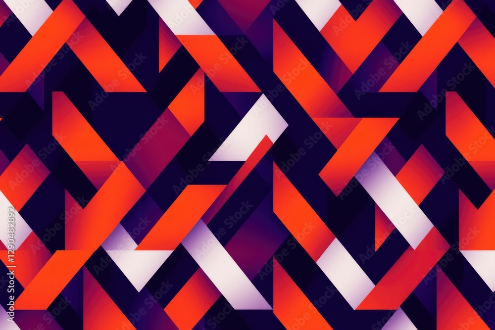 Poster abstract pattern of red and purple geometric shapes for background or design element