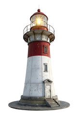Ultra-HD Nautical Beacon: Bold Maritime Light on White