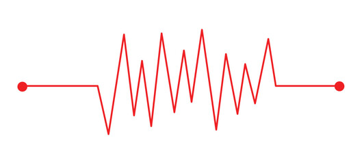 Heart rhythm , Electrocardiogram, ECG - EKG signal, Heart Beat pulse line icon concept design element , Concept of sport. Signs of rhythm, healthy life unhealthy ecg in eps 10.