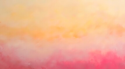 Abstract watercolor background with pastel orange, yellow, and pink gradient.