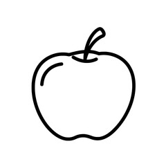 Classic Apple Icon: A minimalistic line drawing of an apple, offering a clean and versatile visual element. 