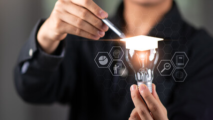 Internet online education and learning concept ,professional courses , e-learning, learning new...