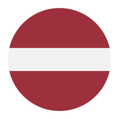 Latvia circle flag logo icon digital vector illustration