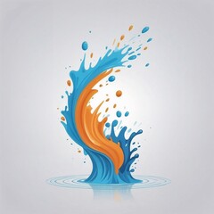 water splash on white background