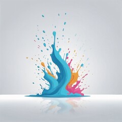 water splash on white background
