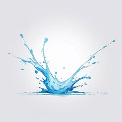 water splash on white background