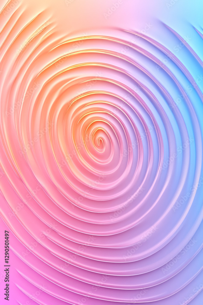 Poster vibrant macro close-up of a multicolored fingerprint pattern, intense details, bold color