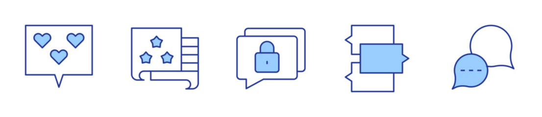 chat, chat box, private chat. Chat Icon vector illustration. Line Duotone style. Editable stroke