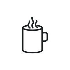 Coffee Icon with Editable Stroke
