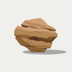 A Flat-Style sandstone on a Plain White Background