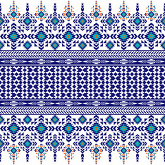 Geometric ethnic pattern. Abstract ethnic geometric pattern design for fabric, carpet, tile, clothing, embroidery, wallpaper, and background. Vector ethnic Native American Navajo geometric pattern.