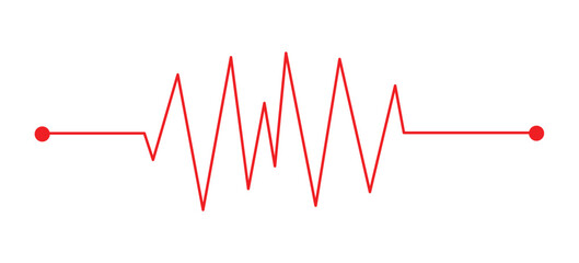 Life line icon vector. Heartbeat line icon. Medetsina sign. Cardiogram line icon, png,sign. Heart pulse silhouette, icon, symbol. Vector illustration in eps10.