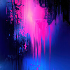 Naklejka premium Energetic electric blue and neon pink gradient with sharp contrast, high-resolution, futuristic and bold, perfect for nightlife and music branding. 