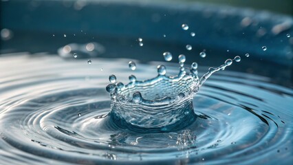 Aesthetic Water Splash Forming a Spiral, water wave isolated, background