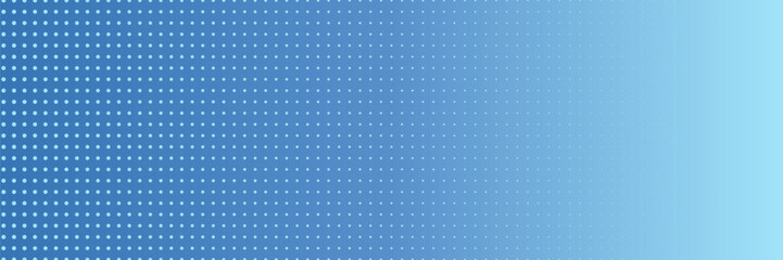 Blue color halftone pattern background. Blue dots pattern. Blue gradient halftone background.
