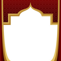 Golden And Maroon Modern Luxury Islamic Frame Decoration